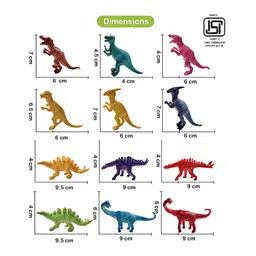 FunBlast Dinosaur World Toy Set of 12 - Multicolor image 3