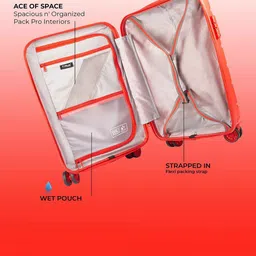 Timus Hard Luggage Set Of 3 Textured Hard-Sided Trolley Bags image 5