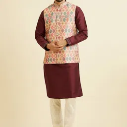 Manyavar Printed Woven Nehru Jackets-picture-35