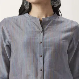 Rangmanch by Pantaloons Grey Printed A Line Kurta image 5