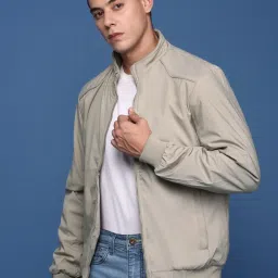 showoffff Showoff Cream Nylon Slim FitJacket image 3