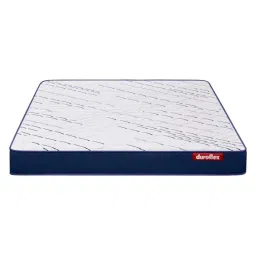 Duroflex Navy & White Foam Edge Dual Comfort Mattress - Double Size (74.8 L x 42.12 W x 4 H in.) image 3