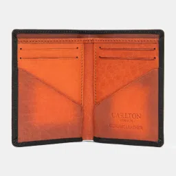 Carlton London Black Textured Bi-Fold Wallet for Men image 3