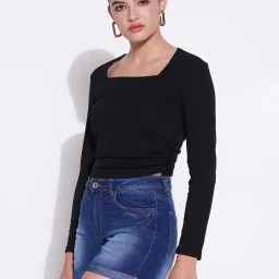 showoffff Showoff Black Regular Fit Tops image 3