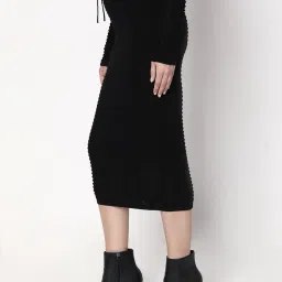 Vero Moda Black Cotton Self Design Skirts image 3