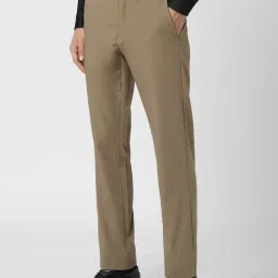 Van Heusen Khaki Slim Fit Trousers image 3