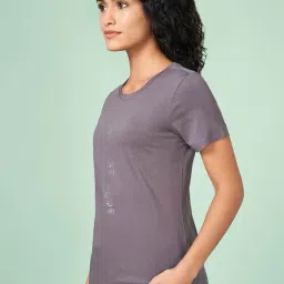 Ajile By Pantaloons Grey Regular Fit T-Shirt image 3