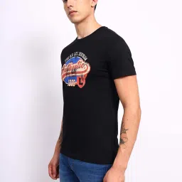 Lee Black Slim Fit Graphic Print Crew T-Shirt image 3