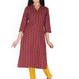 Neelokurti Women Chevron Printed Mandarin Collar A-Line Kurta-picture-29