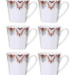 Sonaki White Bone china Tea & Coffee Mug - Set of 6 image 3