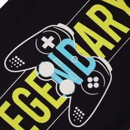 Gini & Jony Boys Black Message T-Shirts image 3