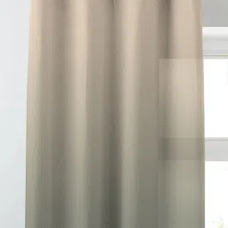 SPACES DRAPE STORY Boho Grey & Pink Polyester 9 ft Long Door Curtains - Set of 2 image 3