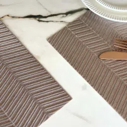 Mason Home Grey Pvc Chevron Table Mats - Set of 6 image 3