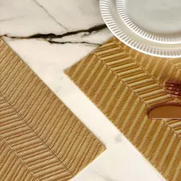 Mason Home Gold Pvc Chevron Table Mats - Set of 6 image 3