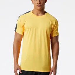 New Balance Yellow Comfort Fit Printed Sports T-Shirt-picture-22