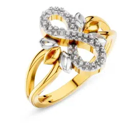 Kisna Diamond & Gold Jewellery 14k (585) Yellow Gold Ring for Women-picture-35