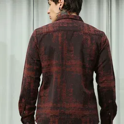 Campus Sutra Men Comfort Fit Abstract Printed Spread Collar Casual Shirt image 4
