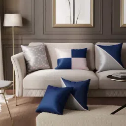 Stoa Paris Twilight Tones Navy 300 TC Polyester Cushion Covers - Set of 5-image-7