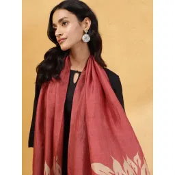 Fabindia Red Printed Stole image 5