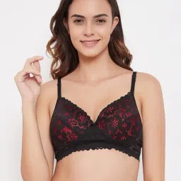 Clovia Black & Red Non Wired Padded Push Up Bra-picture-33