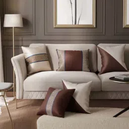 Stoa Paris Oasis Urbaine Brown 300 TC Polyester Cushion Covers - Set of 5-picture-11