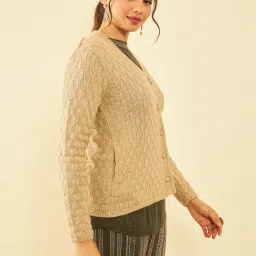 Soch Beige Crochet Pattern Cardigan image 3