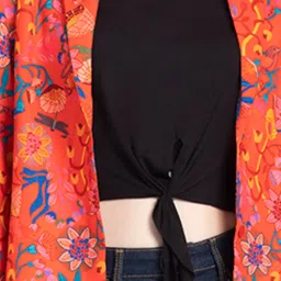 SHAYE Red Floral Print Blazer image 5