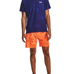 Under Armour Blue Regular Fit Self Pattern Sports T-Shirt image 5