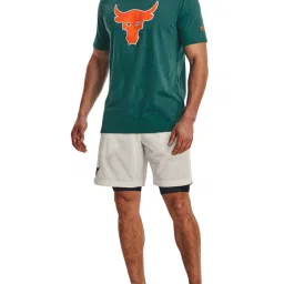 Under Armour Green Regular Fit Printed Sports T-Shirt image 5