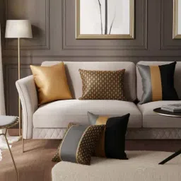 Stoa Paris Golden Luxe 300 TC Polyester Cushion Covers - Set of 5-image-9