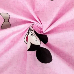 Klotthe Printed Pink 210 TC Cotton Blend King 2 Bed Sheets with 4 Pillow Covers image 5