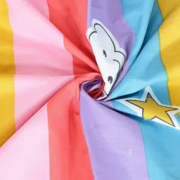 Klotthe Printed Sky Blue 210 TC Cotton Blend Double 2 Bed Sheets with 4 Pillow Covers image 5