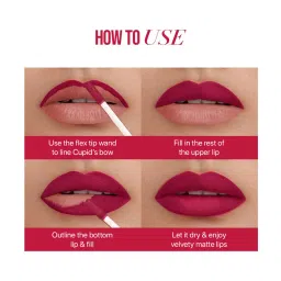 MyGlamm LIT Velvet Matte Liquid Lipstick IDGAF - 1.6 ml image 5