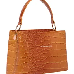 Lino Perros Tan Textured Medium Satchel Handbag image 5