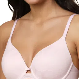 Triumph Light Pink Floral Full Coverage T-Shirt Bra image 5
