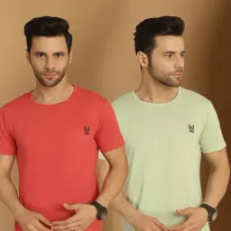Vimal Jonney Green & Pink Regular Fit T-Shirt-picture-29
