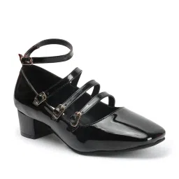 Elle Women's Black Casual Pumps image 3