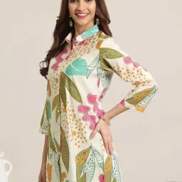 Libas Beige Printed Kurti image 3