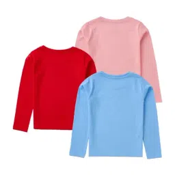 Cub McPaws Kids Multicolor Cotton Printed Full Sleeves T-Shirt (Pack of 3) image 2