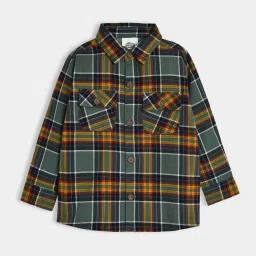 MiArcus Boys Multicolor Checks Full Sleeves Shirt image 3
