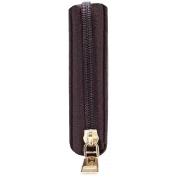 THE HOLISTIK Euphoria Brown Textured Zip Around Wallet for Women image 3