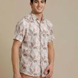 Linen Club Multicolor Regular Fit Printed Linen Shirt image 3