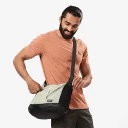 Forclaz by Decathlon Black & White Color Block Cross Body Bag image 5