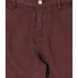 Allen Solly Junior Maroon Solid Trousers image 3