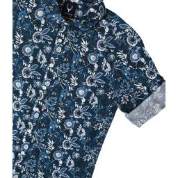 Allen Solly Junior Navy Floral Print Full Sleeves Shirt image 3