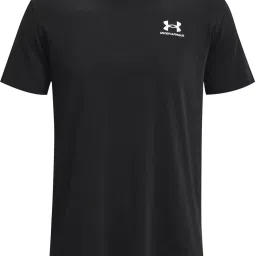 Under Armour Black Cotton Regular Fit Sports T-Shirt image 3