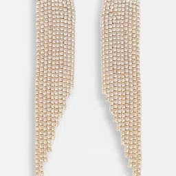 Sohi Silver Plated Designer Stone Party Dangler Earrings image 3