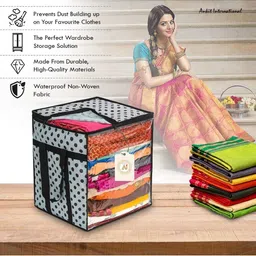 AARON INC Grey & Black Printed Wardrobe Drawer Organiser image 2