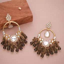 Anouk Diamond Shaped Jhumkas Earrings image 2