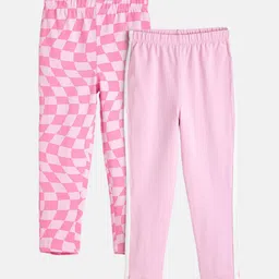 You Got Plan B Girls Pack Of 2 Printed Ankle-Length Leggings-picture-41
